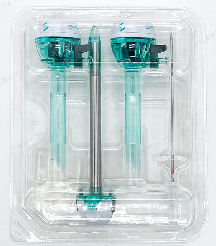 Surgsci Trocar Kit 12mm Abdominale Chirurgie Steriele instrumenten Zichtbare Trocar Kit Optische Trocar Set